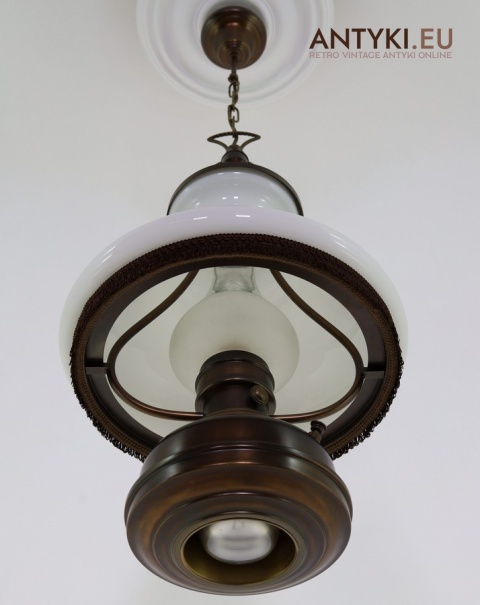 dwupunktowa lampa rustykalna z francji vintage