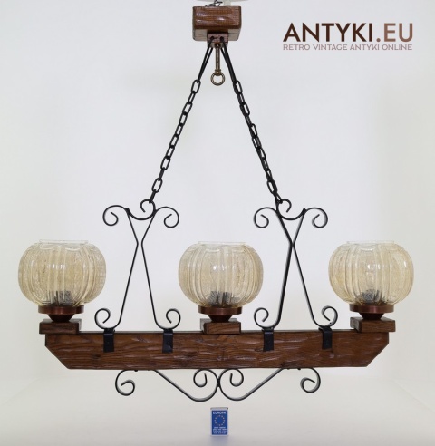 żyrandol góralski vintage