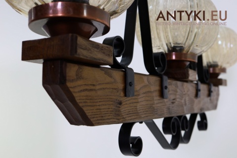 żyrandol retro z łańcuchami