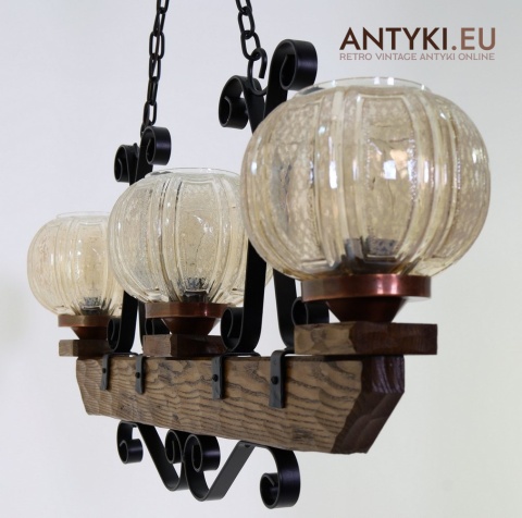 żyrandol loft rustykalny