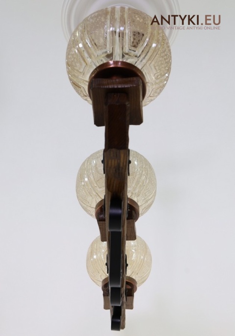 żyrandol z grubym szkłem dworkowy