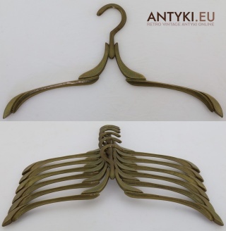Masywne mosiężne wieszaki retro – ozdobne luksusowe wieszaki vintage