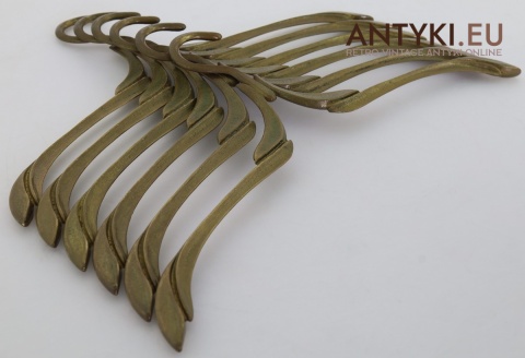 wieszaki mosiężne antyczne na marynarke