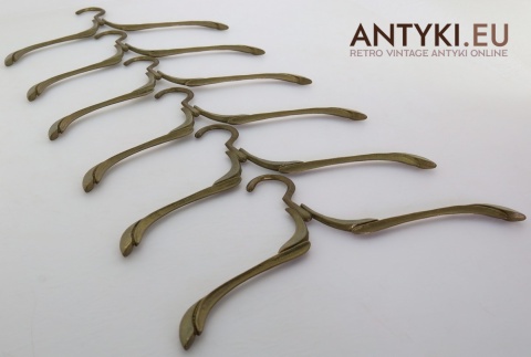 wieszaki mosiężne na wysatwe retro