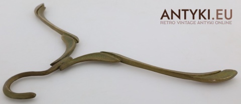 vintage kolekcjonerski wieszak mosiężny