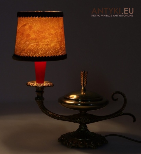 lampka alladyna stołowa vintage z epoki