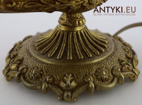 barokowa ozdobna lampka stołowa z epoki