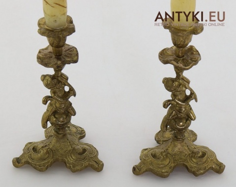 małe barokowe świeczniki