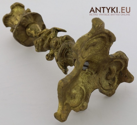 świecznik mosiądz patyna autentyczne znaki starości