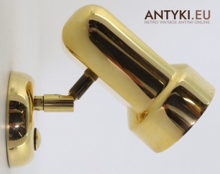 Mosiężny kinkiet punktowy OMI vintage – ruchome oświetlenie z epoki