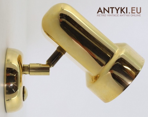 mosiężny kinkiet vintage złoty