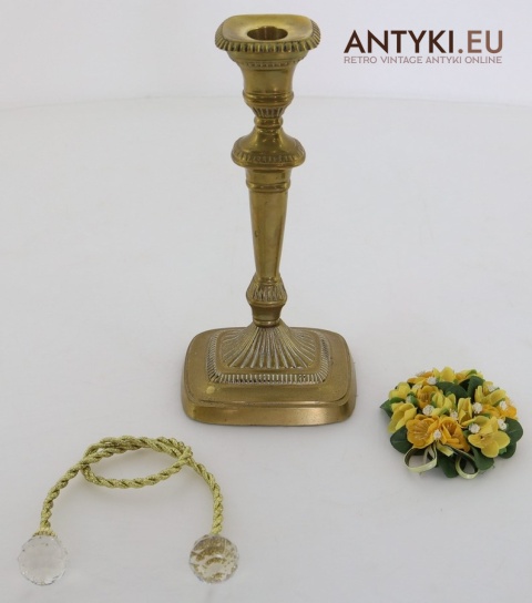 empire świeczniki mosiężne