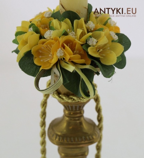 vintage dekoracyjne świeczniki mosiężne do salonu