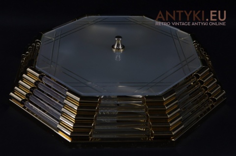 plafon sufitowy art deco z grubego szkła