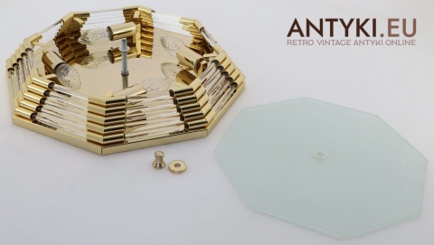 art deco antyczne oświetlenie sufitowe z mosiądzu