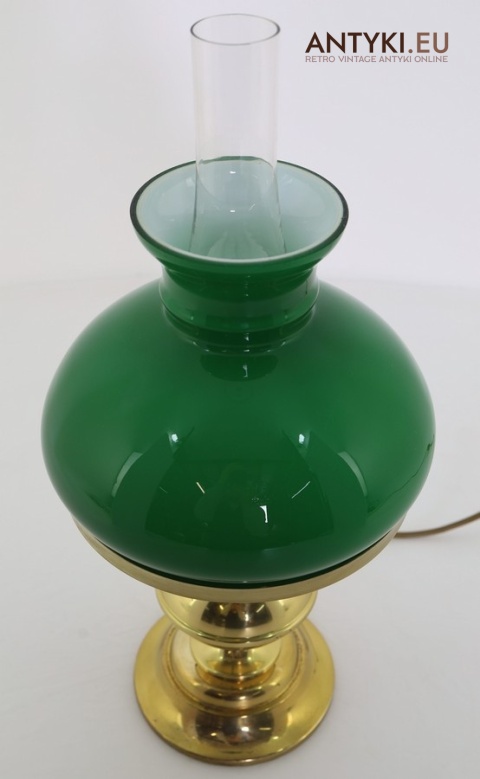 starodawna lampka stołowa mosiądz francja