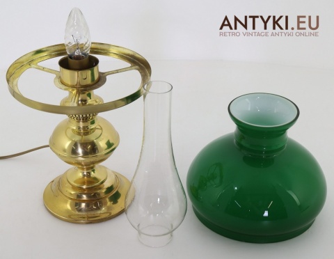 stylowe oświetlenie do kancelarii zielona bankierówka