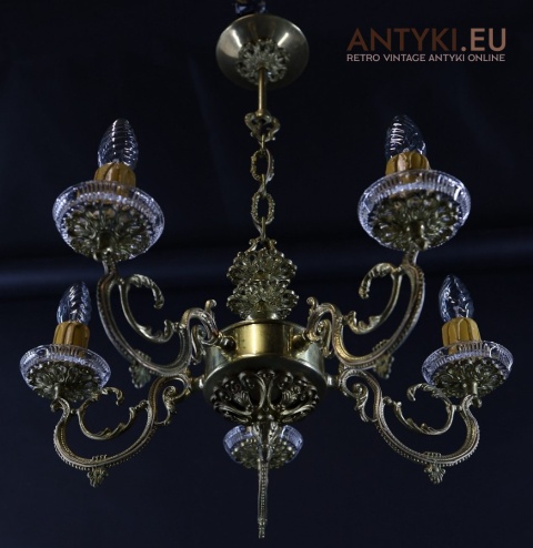 żyrandol retro do gabinetu i salonu