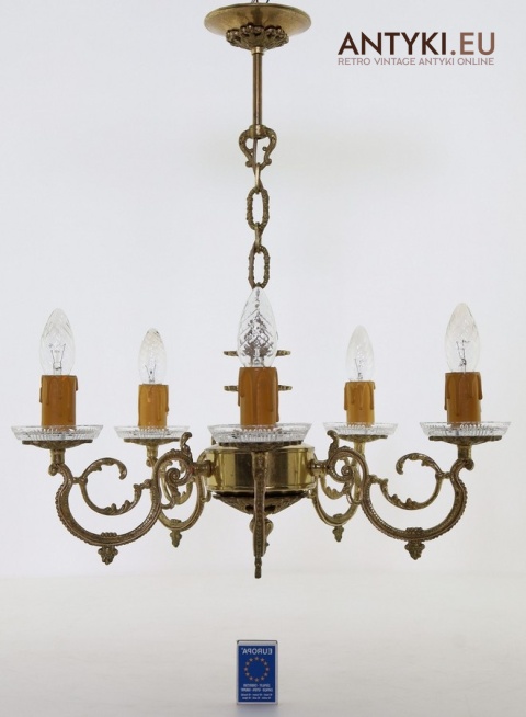 stare oświetlenie sufitowe mosiężne e14