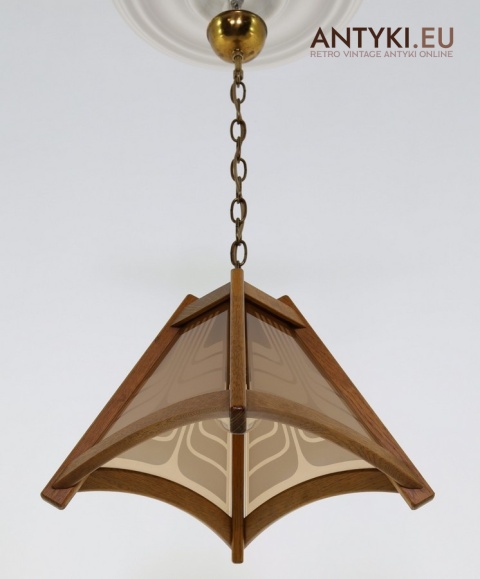 lampa wisząca dębowa vintage