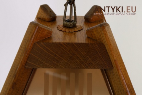 antyczne oświetlenie retro z litego drewna dębowego