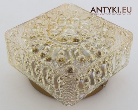 starodawna plafoniera retro opalizujący klosz