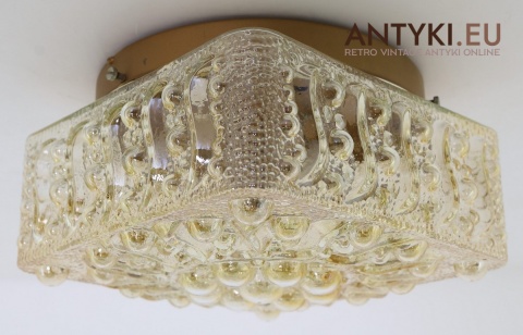 dekoracyjny plafon retro szkło grube i ciężkie
