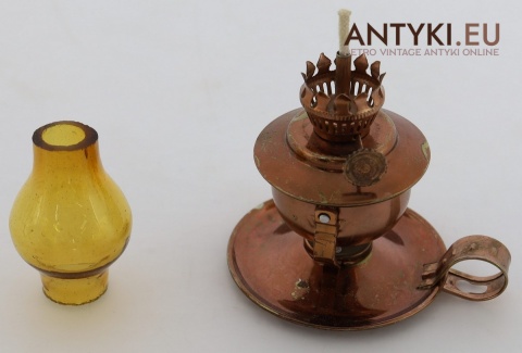 starodawna mini lampka naftowa do dekoracji wnętrz