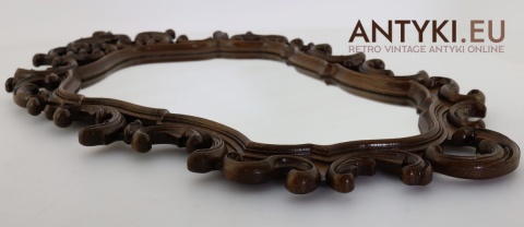 lustro retro bez śladów korników lite drewno