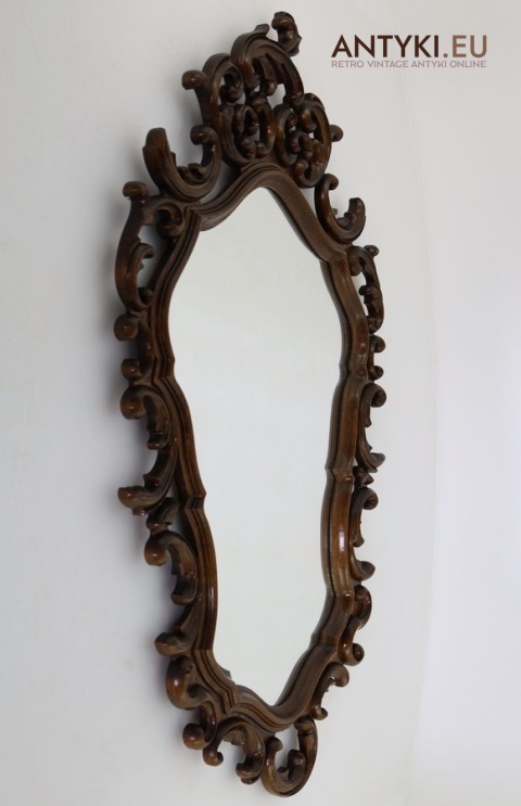starodawne lustro dekoracyjne rama rzeźbiona
