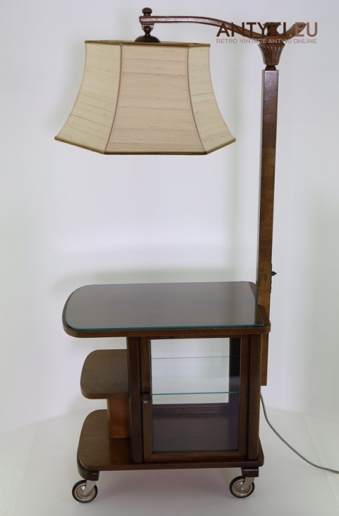 lampa stolik na kołkach vintage