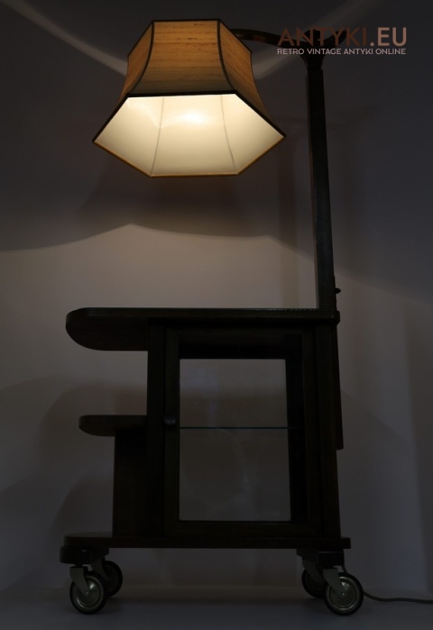 mid century stolik lampa