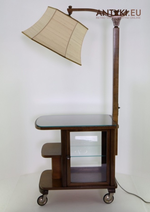 stolik na kółkach do fotela stylowy retro