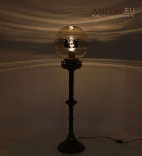 unikatowa lampa stołowa z epoki przeróbka elektryczna