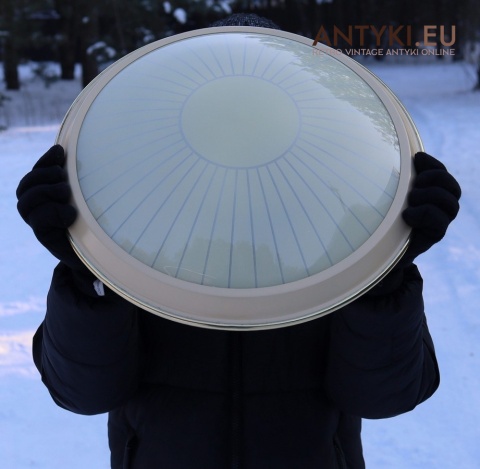 kremowo żółty klosz słoneczko vintage