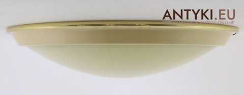 art deco plafon vintage szkło metal ecru