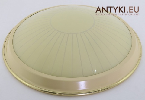 plafon art deco ring ecru i mosiądz