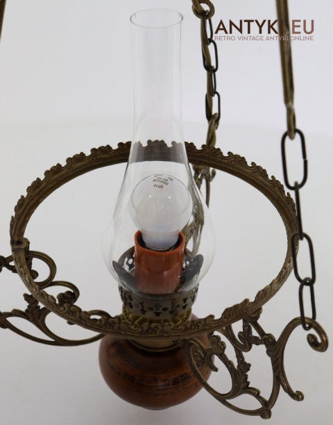 drewniana lampa stylowa retro