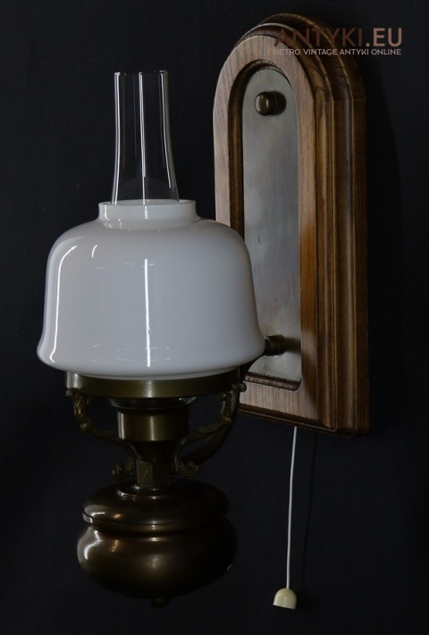 duży kinkiet rustykalny z lat 70