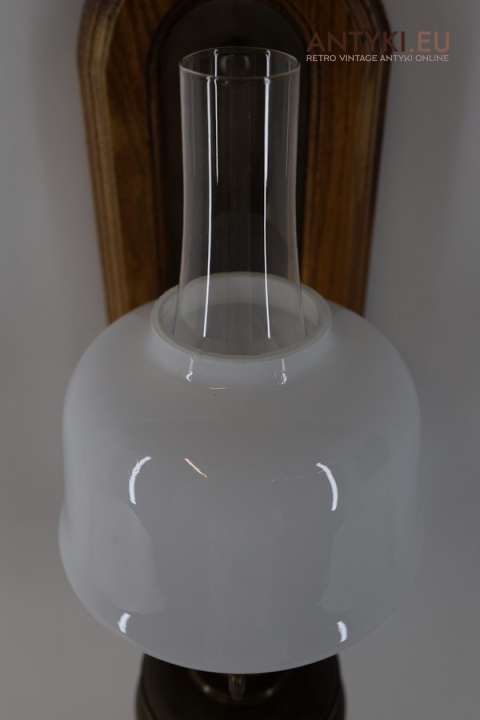 kinkiet klasyczny drewniany i mosiężny