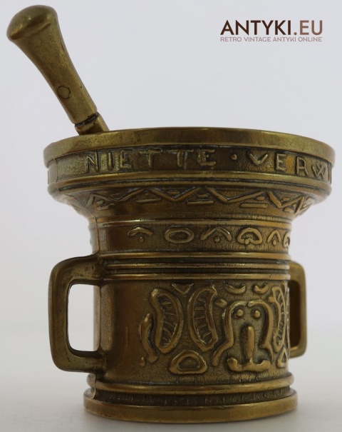 ANTYK moździerz mosiężny vintage