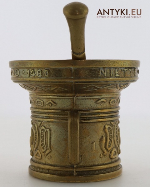 mosiężny moździerz aptekarski