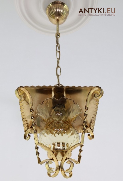 mosiądzowana lampa wisząca