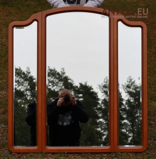 XL! DUŻE! Oryginalne lustro stylowe ze szlifowaną kryształową taflą – 3-skrzydłowe