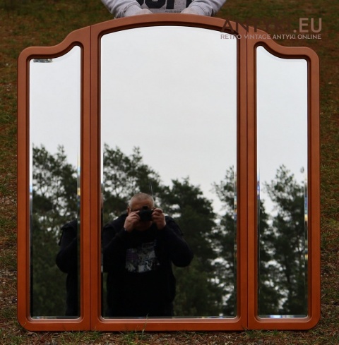 lustro 3 skrzydłowe kryształowe