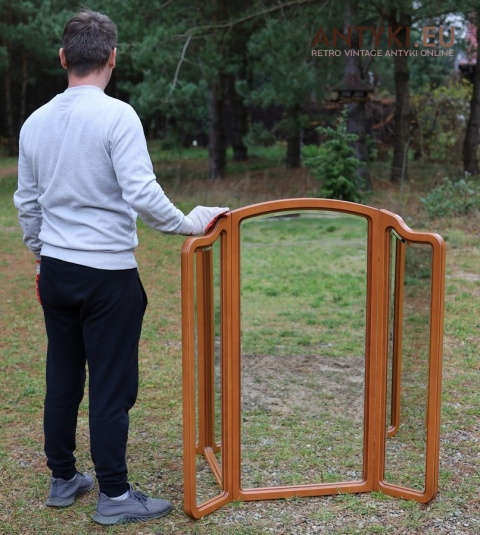 potrójne lustro szlifowane retro