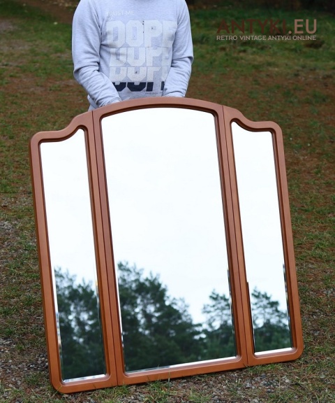 szlifowane lustro kryształowe vintage