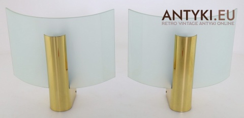 kinkiety z półokrągłym kloszem vintage