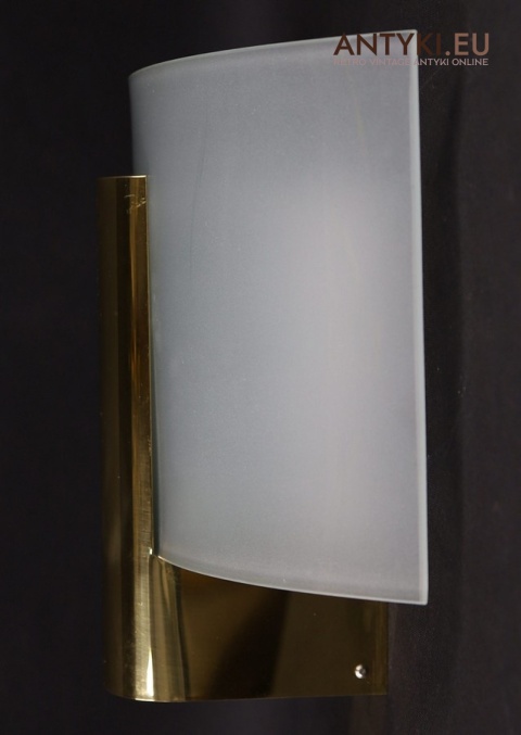 retro kinkiety ze szkłem giętym