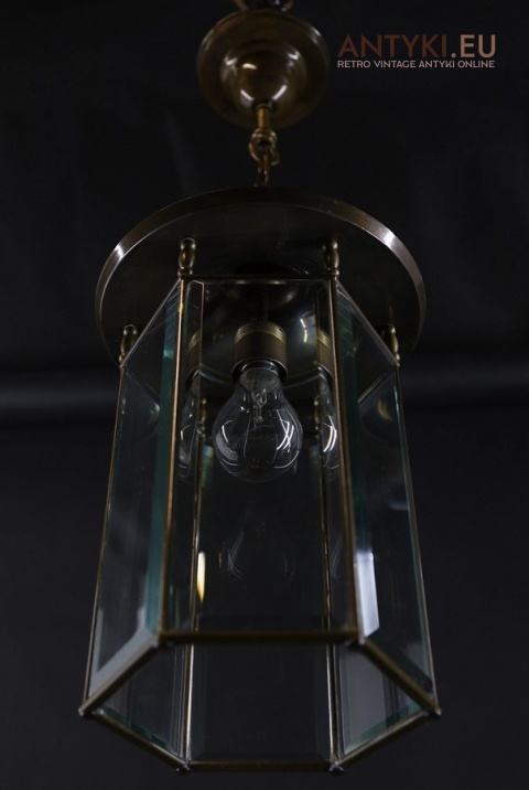 antyczna lampa witrażowa z francji